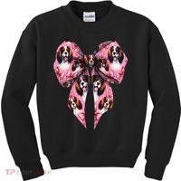 Coquette Bow English Springer Spaniel Dog Mom Girl Kids Sweatshirt thumb 0