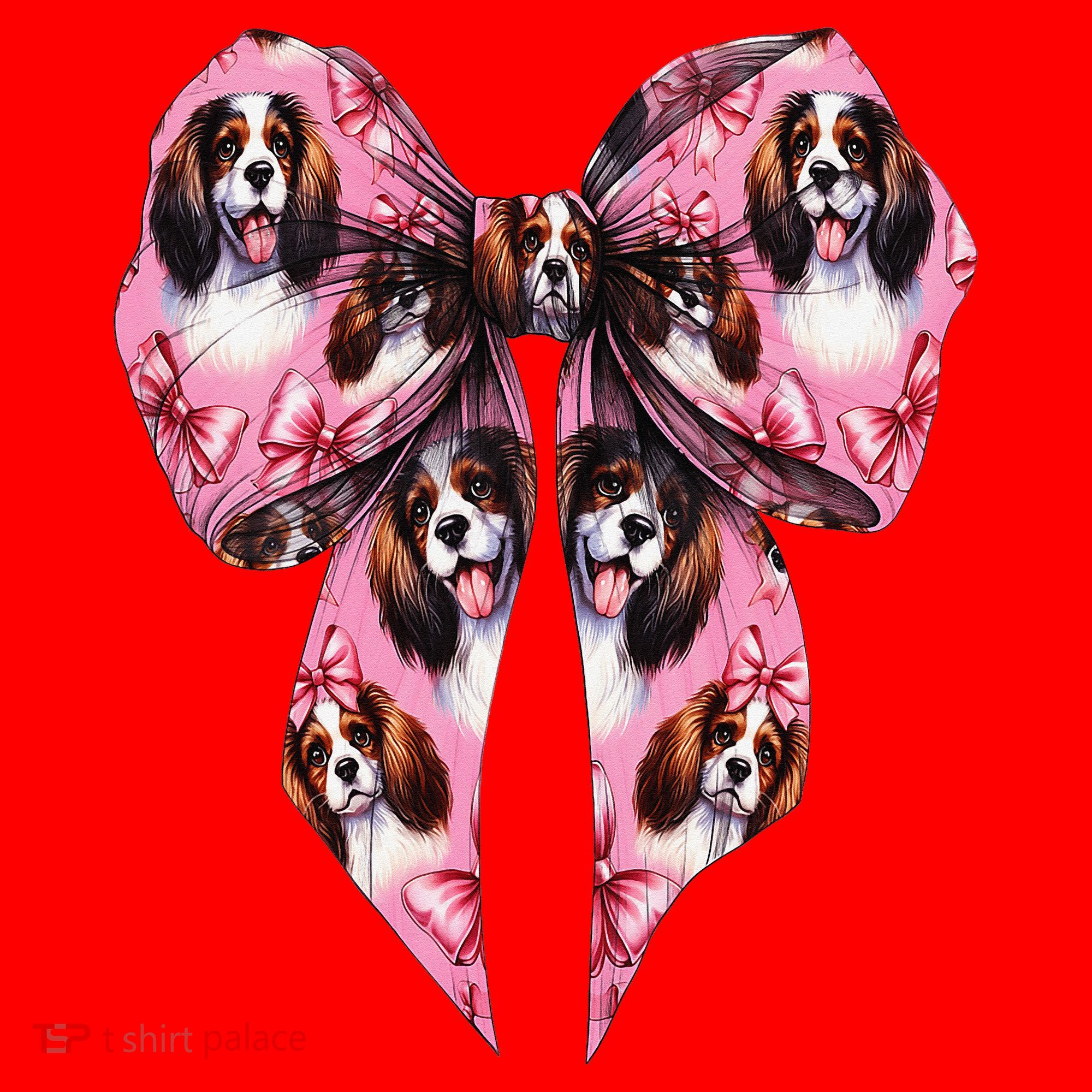 Coquette Bow English Springer Spaniel Dog Mom Girl Santa Hat