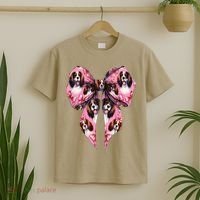 Coquette Bow English Springer Spaniel Dog Mom Girl T-Shirt thumb 2