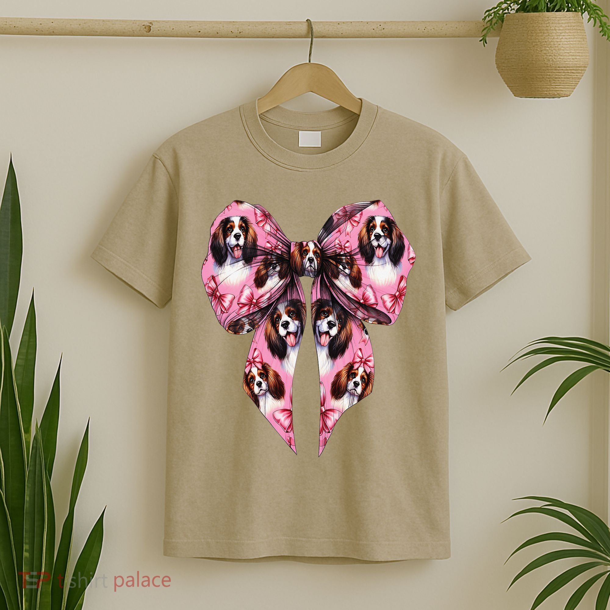 Coquette Bow English Springer Spaniel Dog Mom Girl T-Shirt