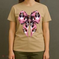 Coquette Bow English Springer Spaniel Dog Mom Girl T-Shirt thumb 4