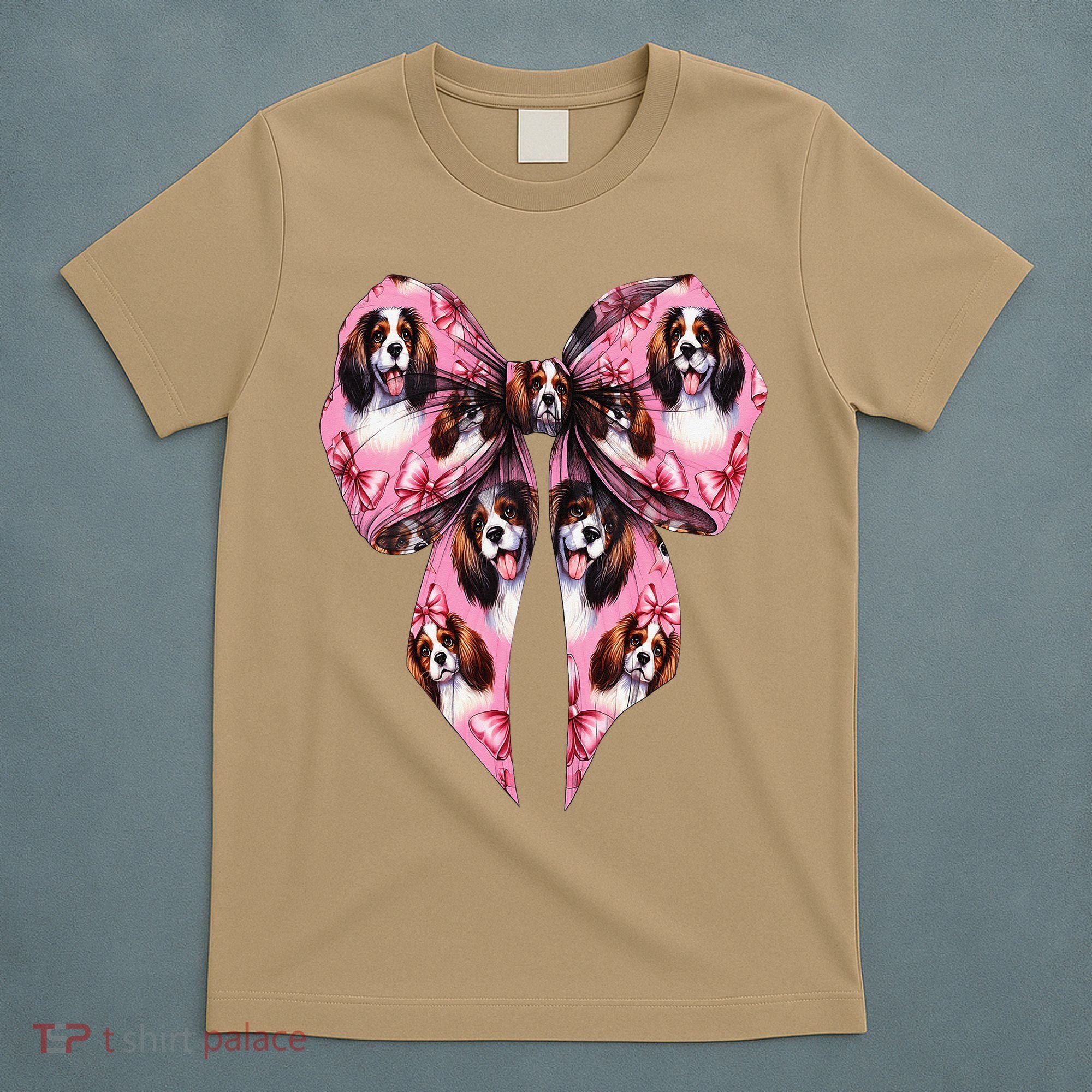 Coquette Bow English Springer Spaniel Dog Mom Girl T-Shirt