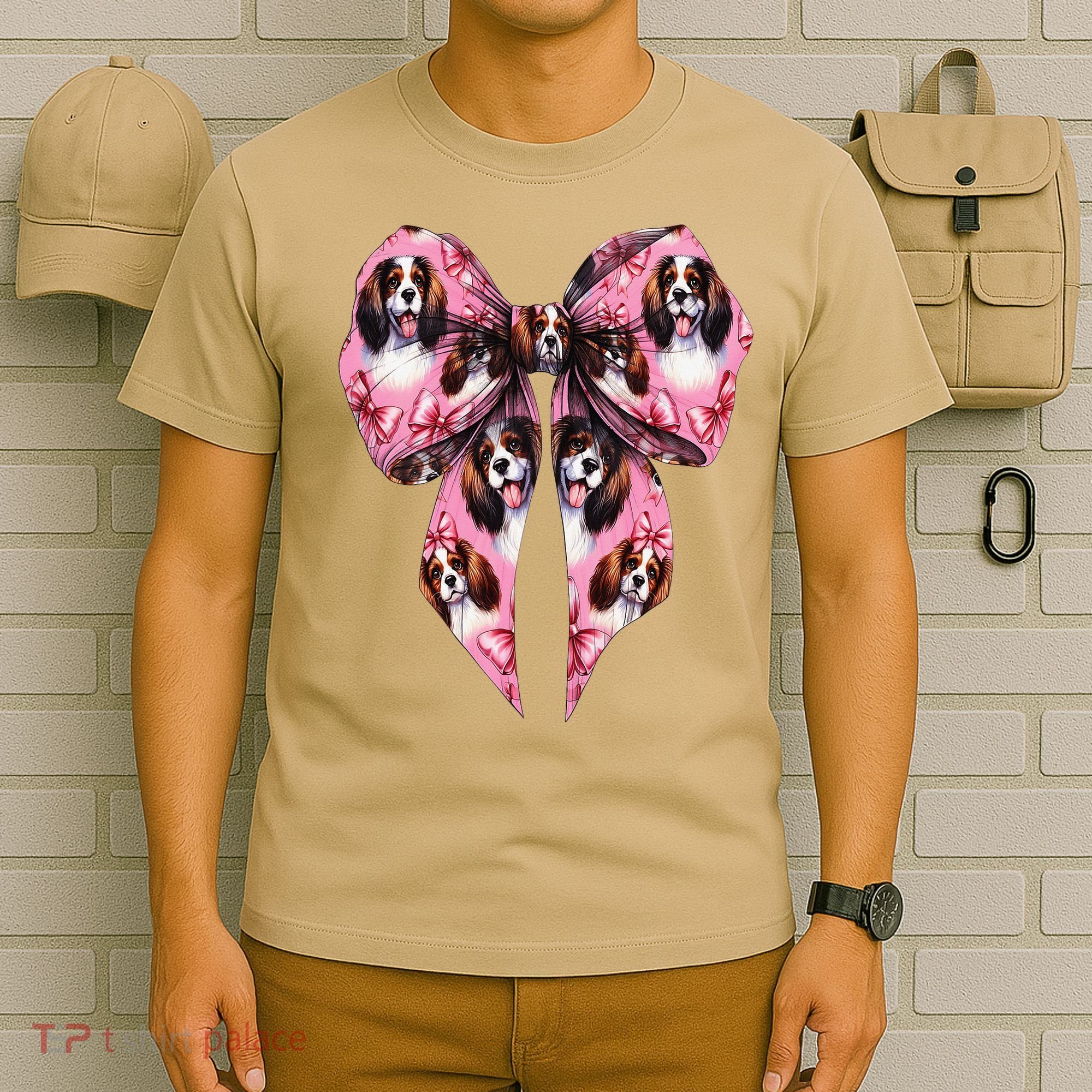 Coquette Bow English Springer Spaniel Dog Mom Girl T-Shirt