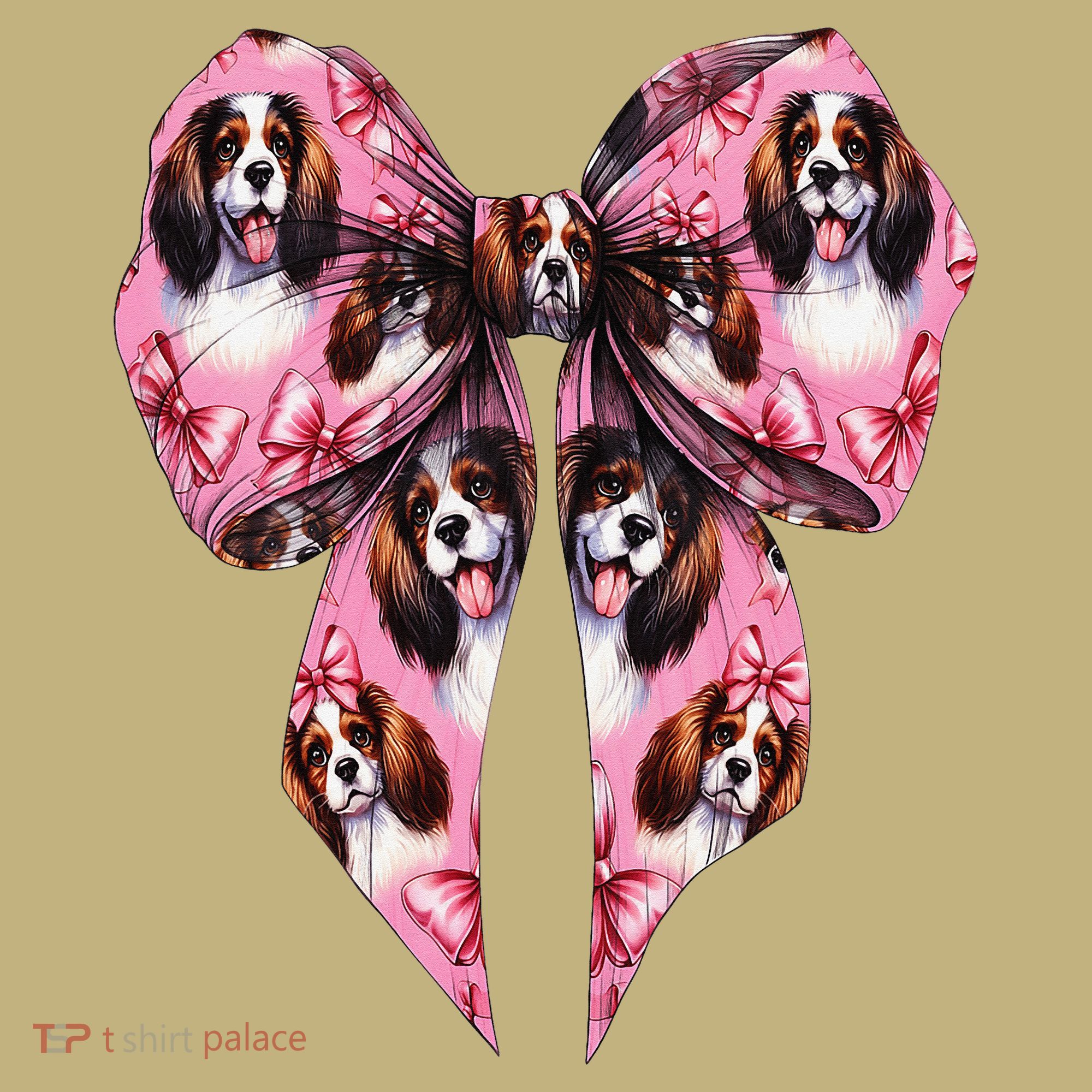 Coquette Bow English Springer Spaniel Dog Mom Girl T-Shirt