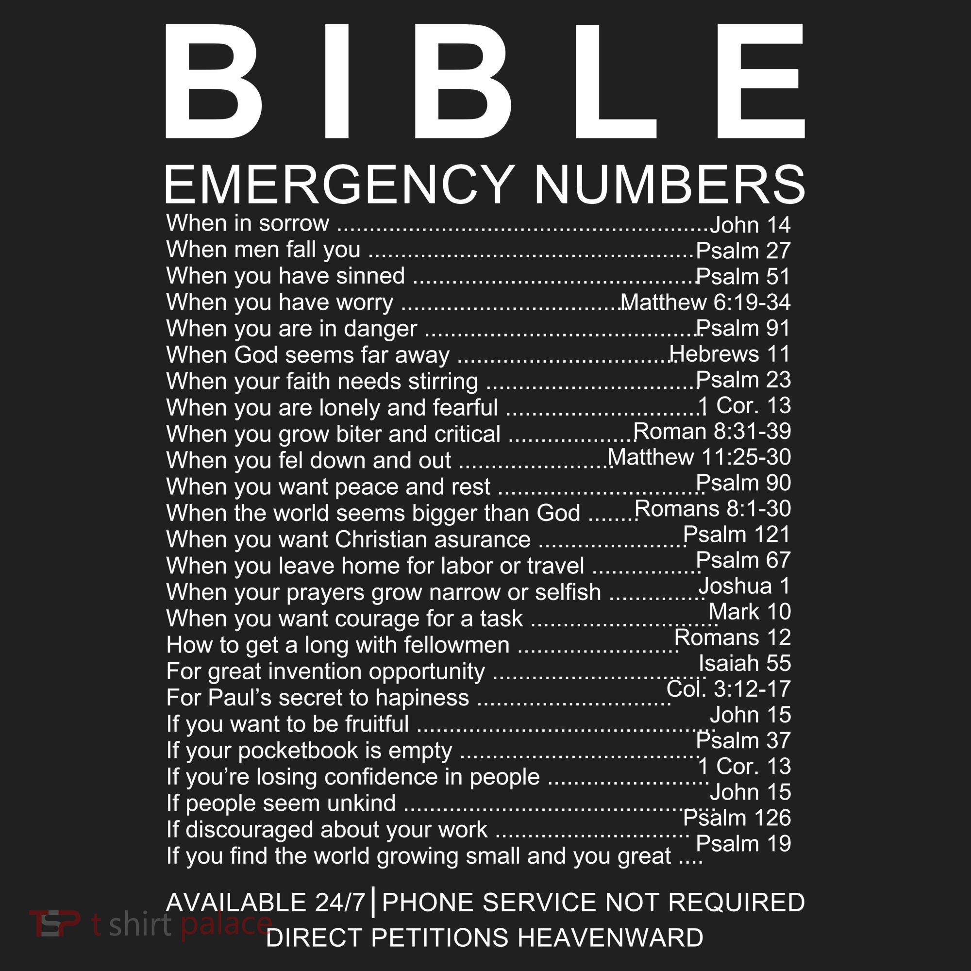 Christian Bible Emergency Numbers Women's Sweatshirt