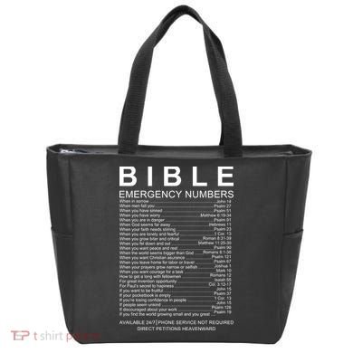Christian Bible Emergency Numbers Tote Bag