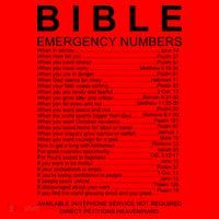 Christian Bible Emergency Numbers Santa Hat thumb 1