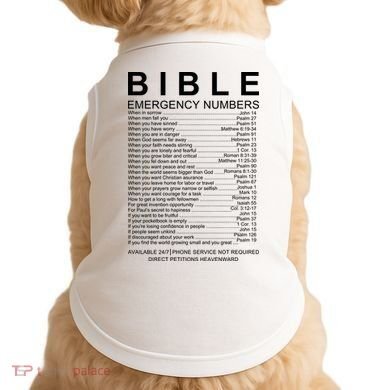 Christian Bible Emergency Numbers Doggie Tank