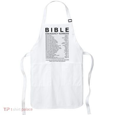 Christian Bible Emergency Numbers Apron
