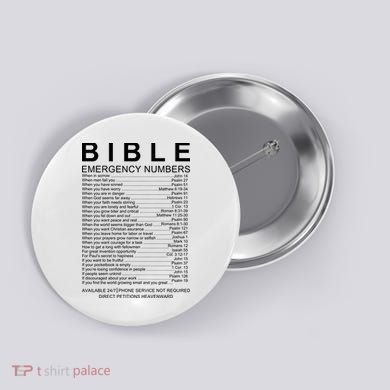 Christian Bible Emergency Numbers Button