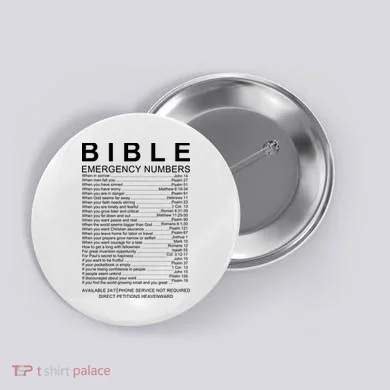 Christian Bible Emergency Numbers Button