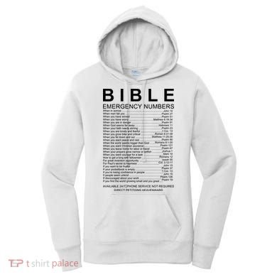 Christian Bible Emergency Numbers Women's Hoodie