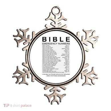 Christian Bible Emergency Numbers Ornament