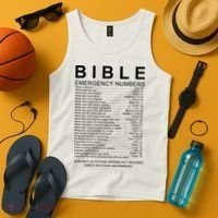 Christian Bible Emergency Numbers Tank Top thumb 4