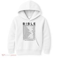 Christian Bible Emergency Numbers Kids Hoodie thumb 0