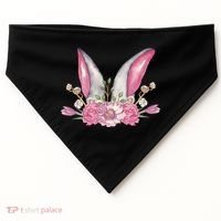 Cute Bunny Ears Easter USA-Made Doggie Bandana thumb 0
