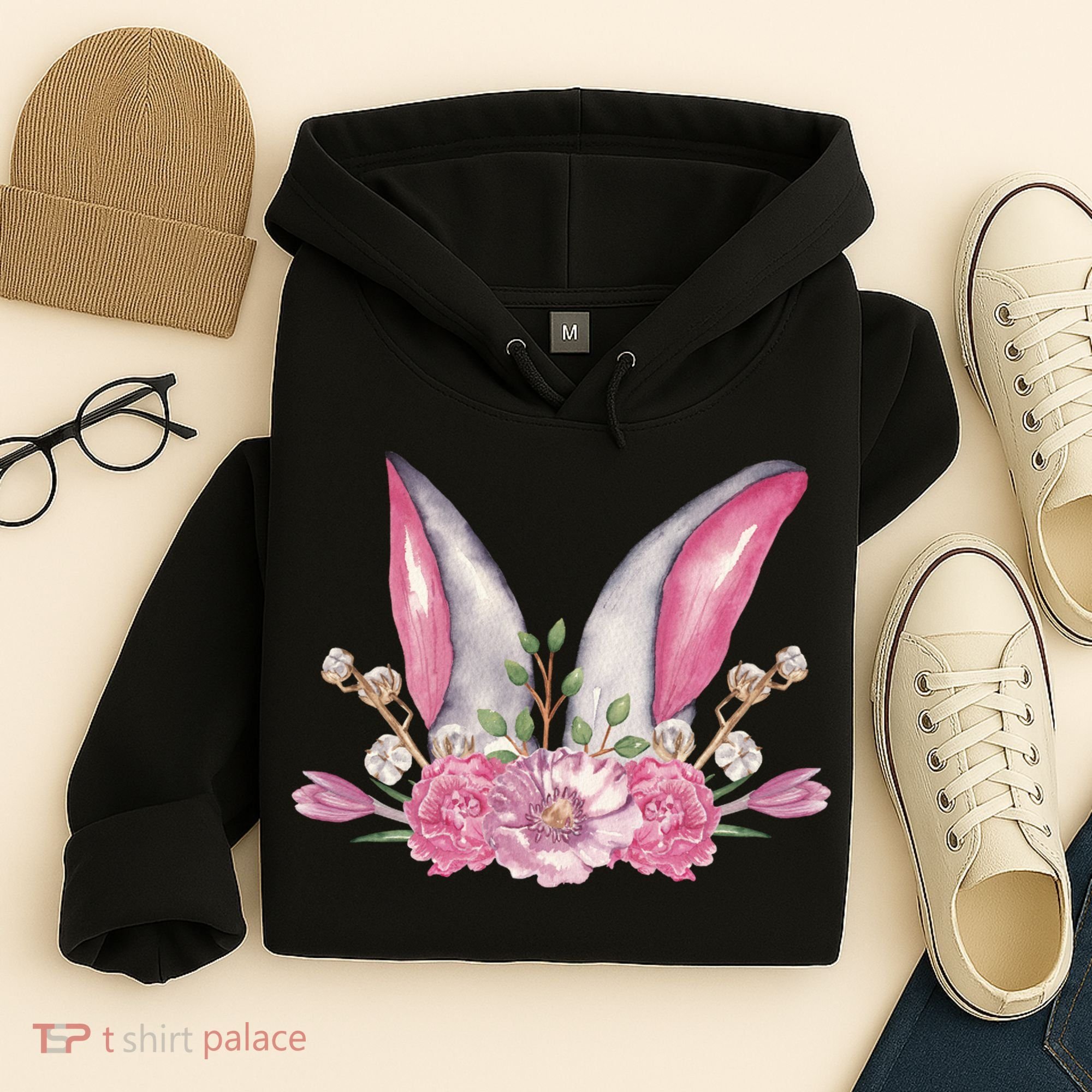 Cute Bunny Ears Easter Hoodie