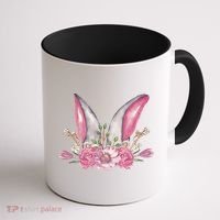 Cute Bunny Ears Easter Coffee Mug thumb 1