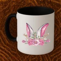 Cute Bunny Ears Easter Coffee Mug thumb 2