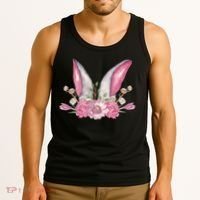 Cute Bunny Ears Easter Tank Top thumb 3