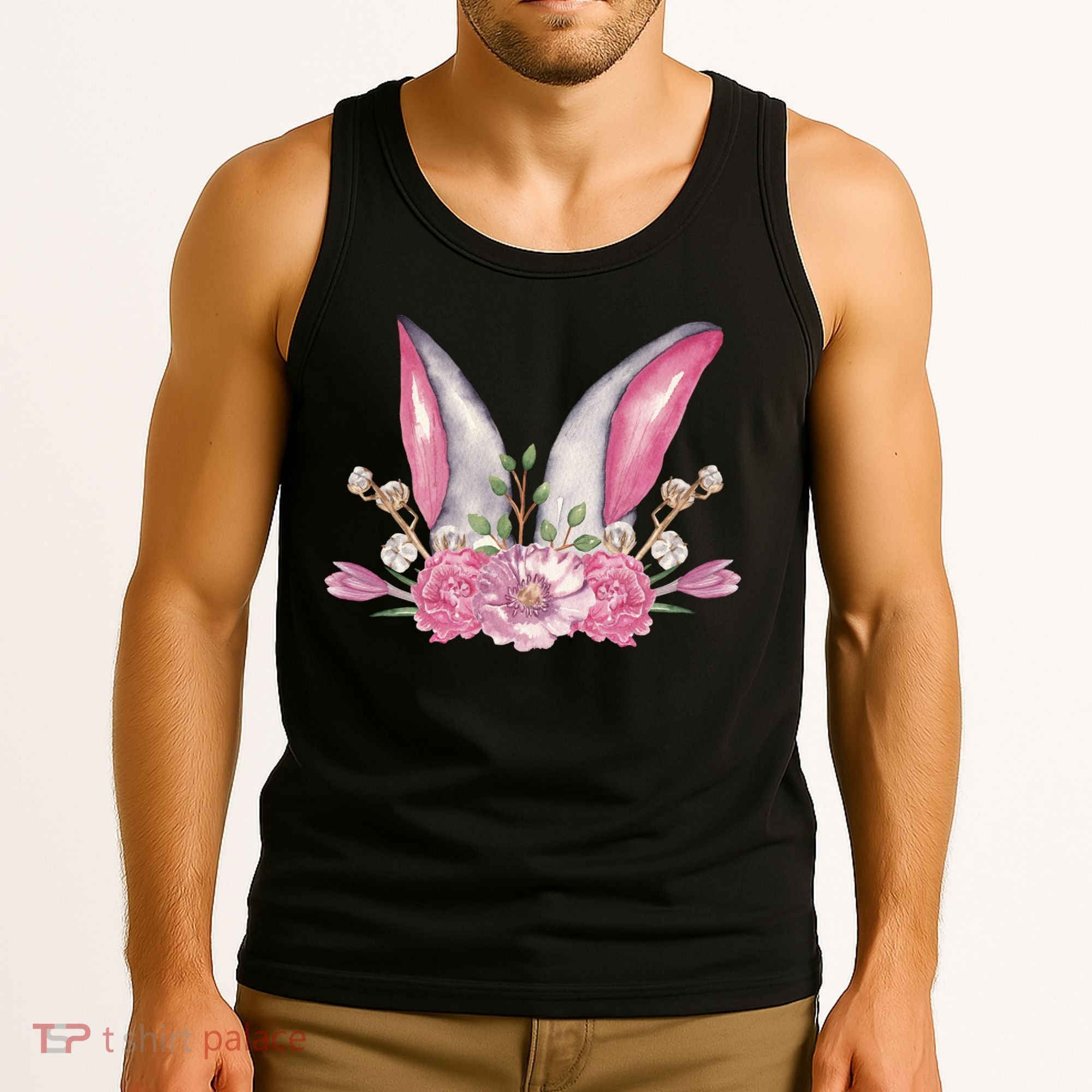 Cute Bunny Ears Easter Tank Top