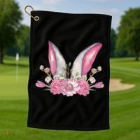 Cute Bunny Ears Easter Golf Towel thumb 1
