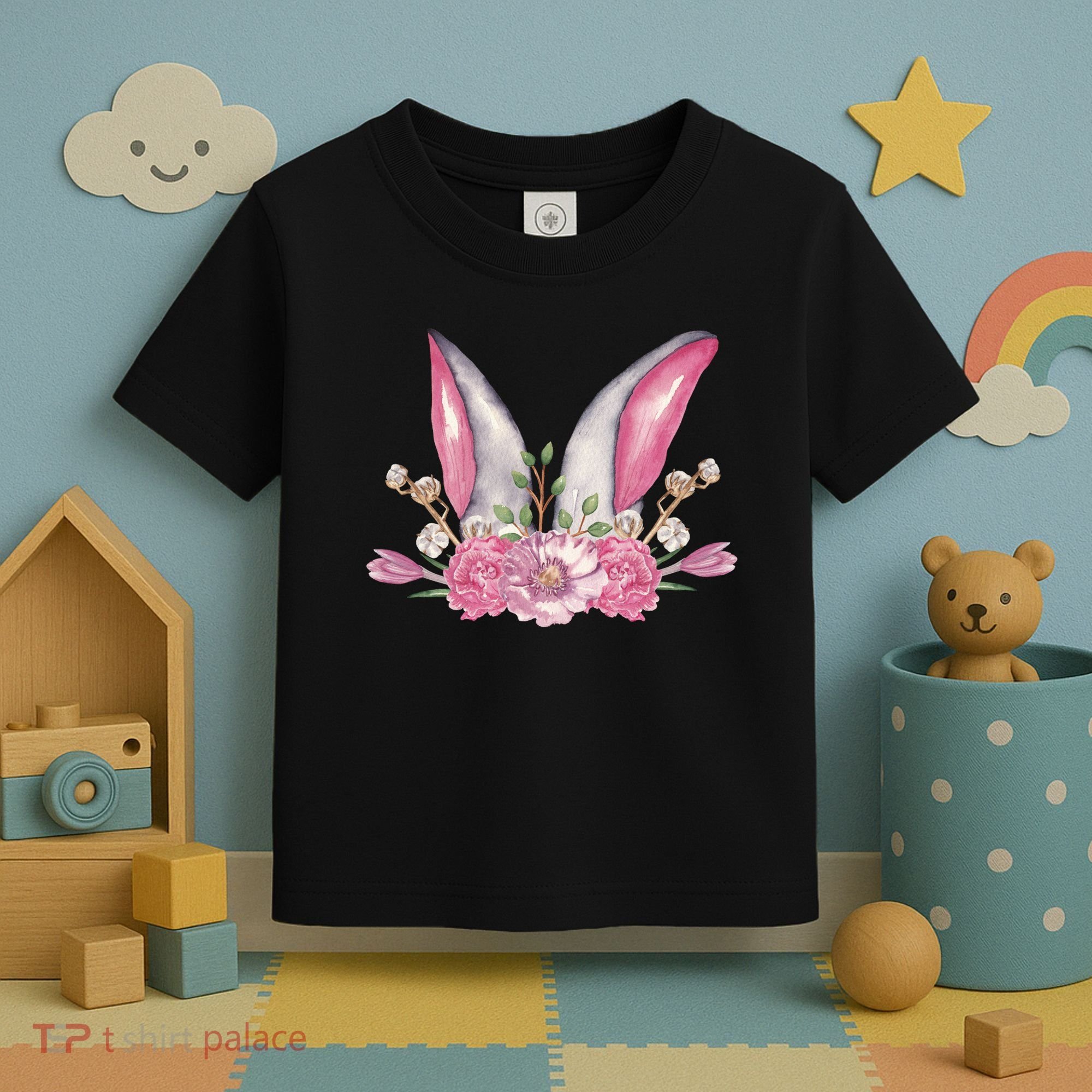 Cute Bunny Ears Easter Toddler T-Shirt