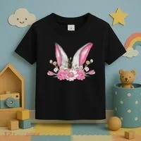 Cute Bunny Ears Easter Toddler T-Shirt thumb 3