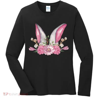 Cute Bunny Ears Easter Women's Long Sleeve Shirt