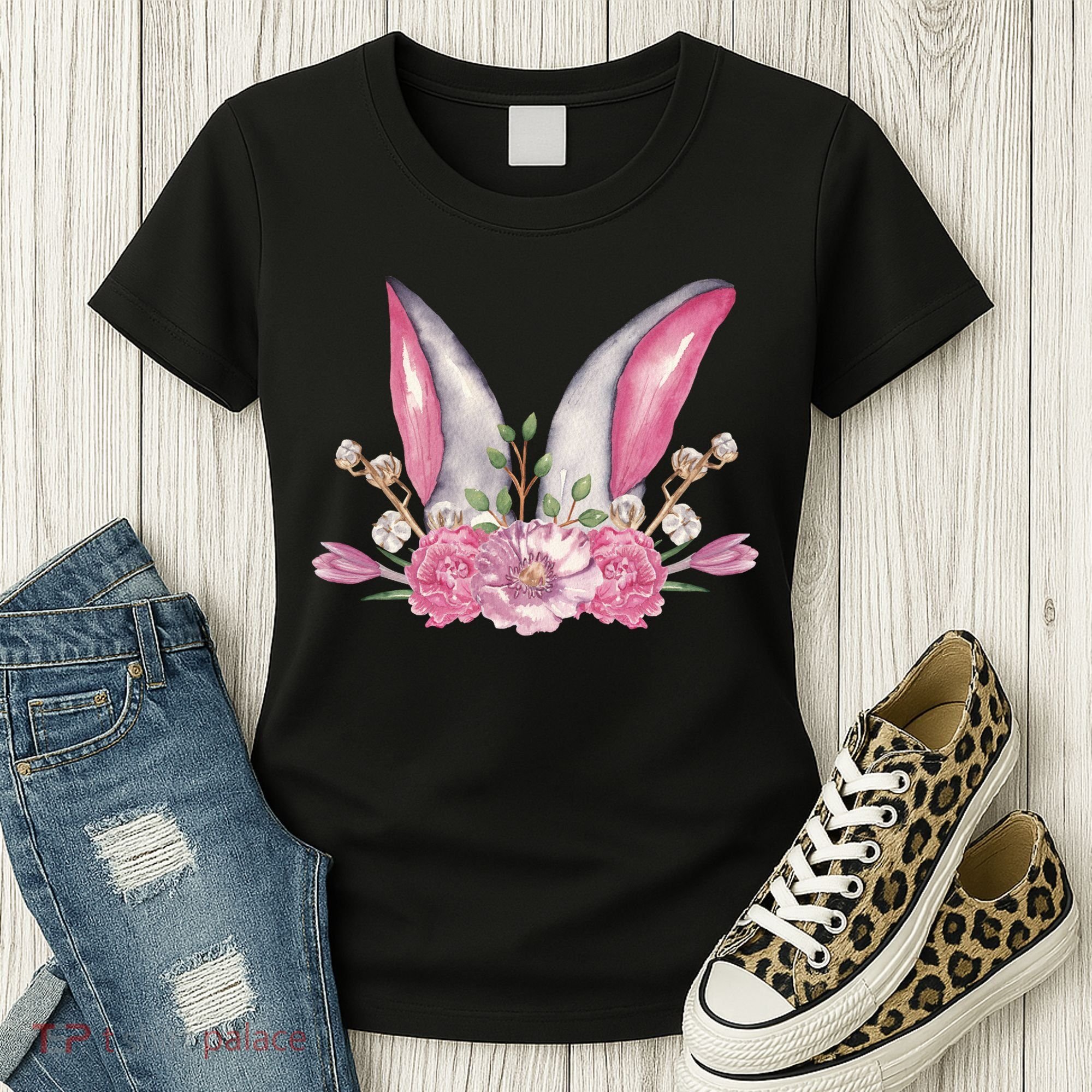 Cute Bunny Ears Easter Women's T-Shirt
