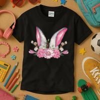 Cute Bunny Ears Easter Kids T-Shirt thumb 3