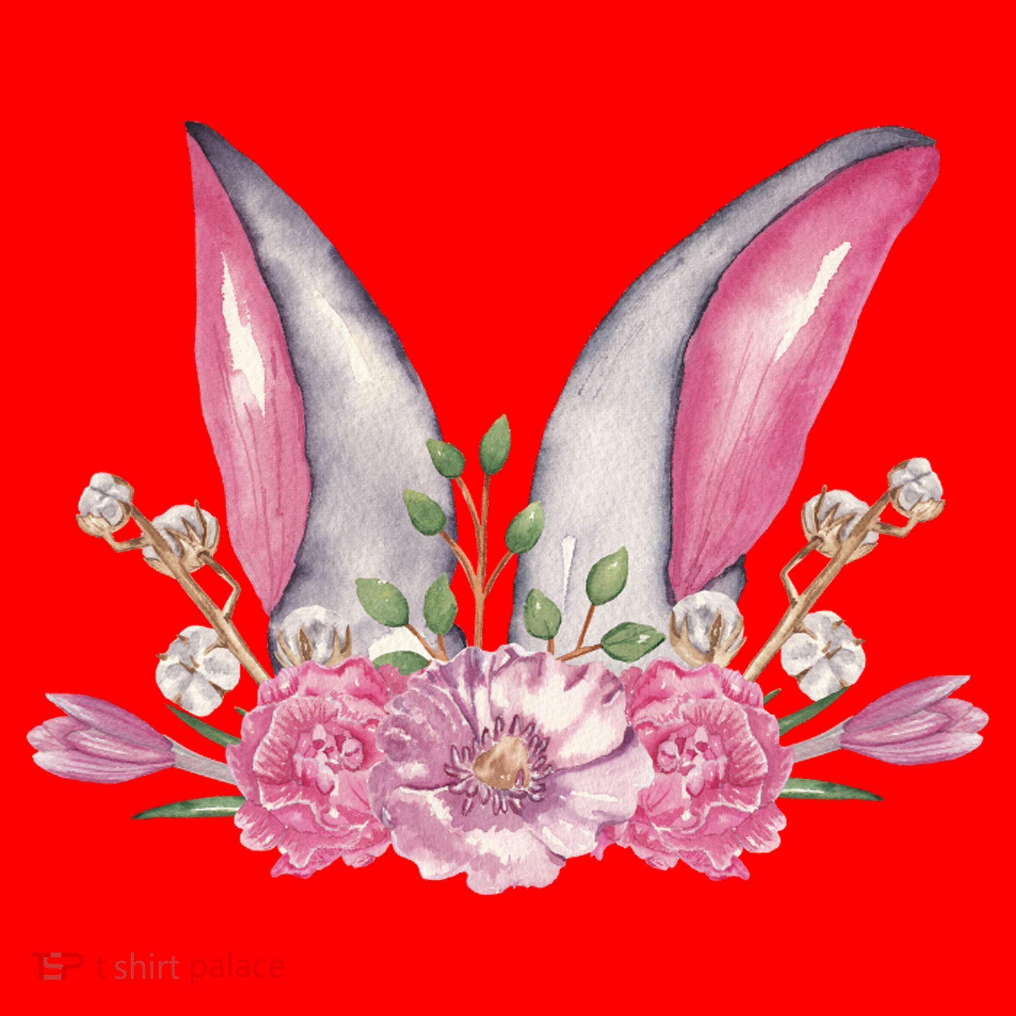 Cute Bunny Ears Easter Santa Hat