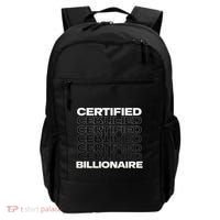 Certified Billionaire Entrepreneur Motivation For Success Backpack thumb 0