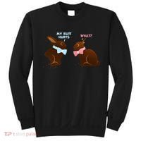 Chocolate Bunny Easter Basket Funny Teens Gift My Butt Hurts Sweatshirt thumb 0