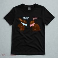 Chocolate Bunny Easter Basket Funny Teens Gift My Butt Hurts T-Shirt thumb 5
