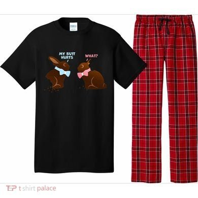 Chocolate Bunny Easter Basket Funny Teens Gift My Butt Hurts Pajama Set