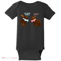 Chocolate Bunny Easter Basket Funny Teens Gift My Butt Hurts Baby Bodysuit thumb 0