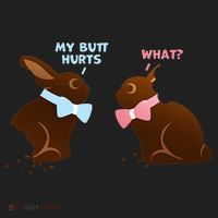 Chocolate Bunny Easter Basket Funny Teens Gift My Butt Hurts Hat thumb 2