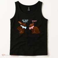 Chocolate Bunny Easter Basket Funny Teens Gift My Butt Hurts Tank Top thumb 2