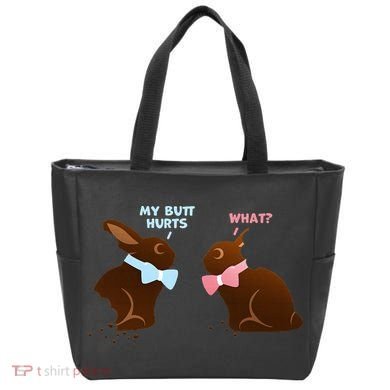Chocolate Bunny Easter Basket Funny Teens Gift My Butt Hurts Tote Bag