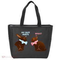 Chocolate Bunny Easter Basket Funny Teens Gift My Butt Hurts Tote Bag thumb 0
