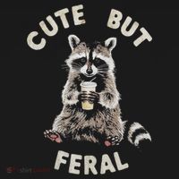 Cute But Feral Funny Sarcastic Raccoon Visor thumb 3