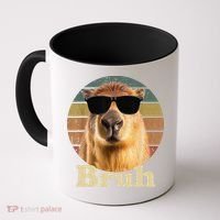 Capybara Bruh Funny Capybara Love Coffee Mug thumb 0