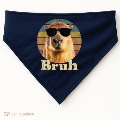 Capybara Bruh Funny Capybara Love USA-Made Doggie Bandana