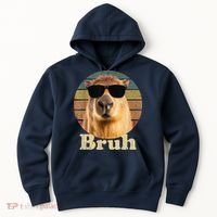Capybara Bruh Funny Capybara Love Hoodie thumb 0