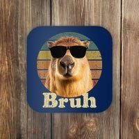 Capybara Bruh Funny Capybara Love Coaster thumb 0