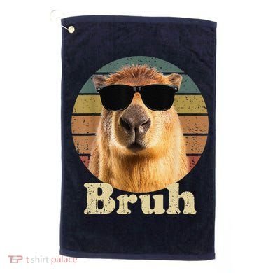 Capybara Bruh Funny Capybara Love Golf Towel