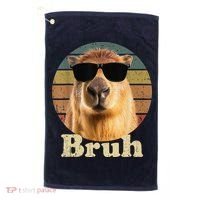 Capybara Bruh Funny Capybara Love Golf Towel thumb 0