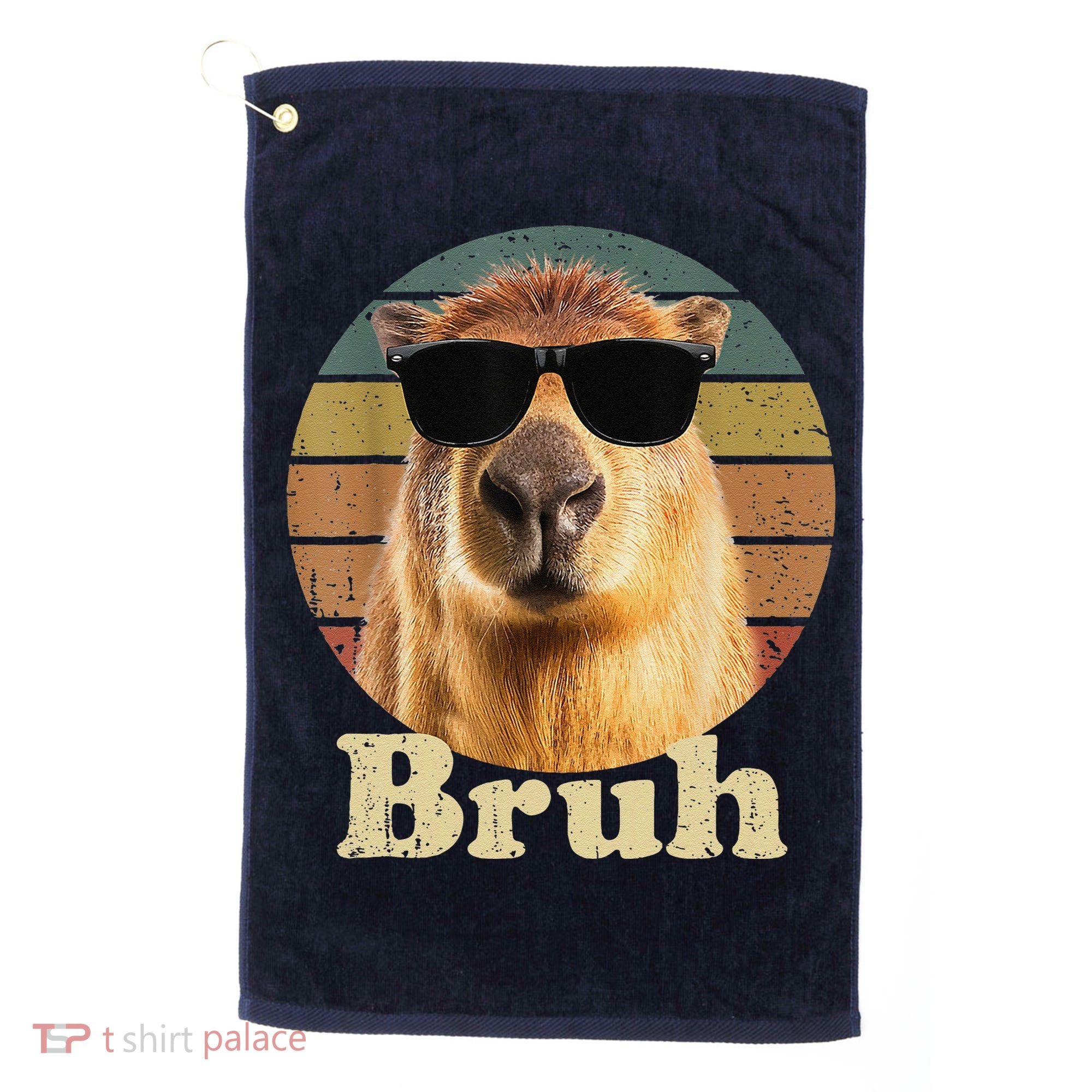 Capybara Bruh Funny Capybara Love Golf Towel