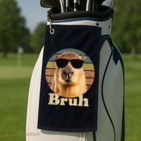 Capybara Bruh Funny Capybara Love Golf Towel thumb 2